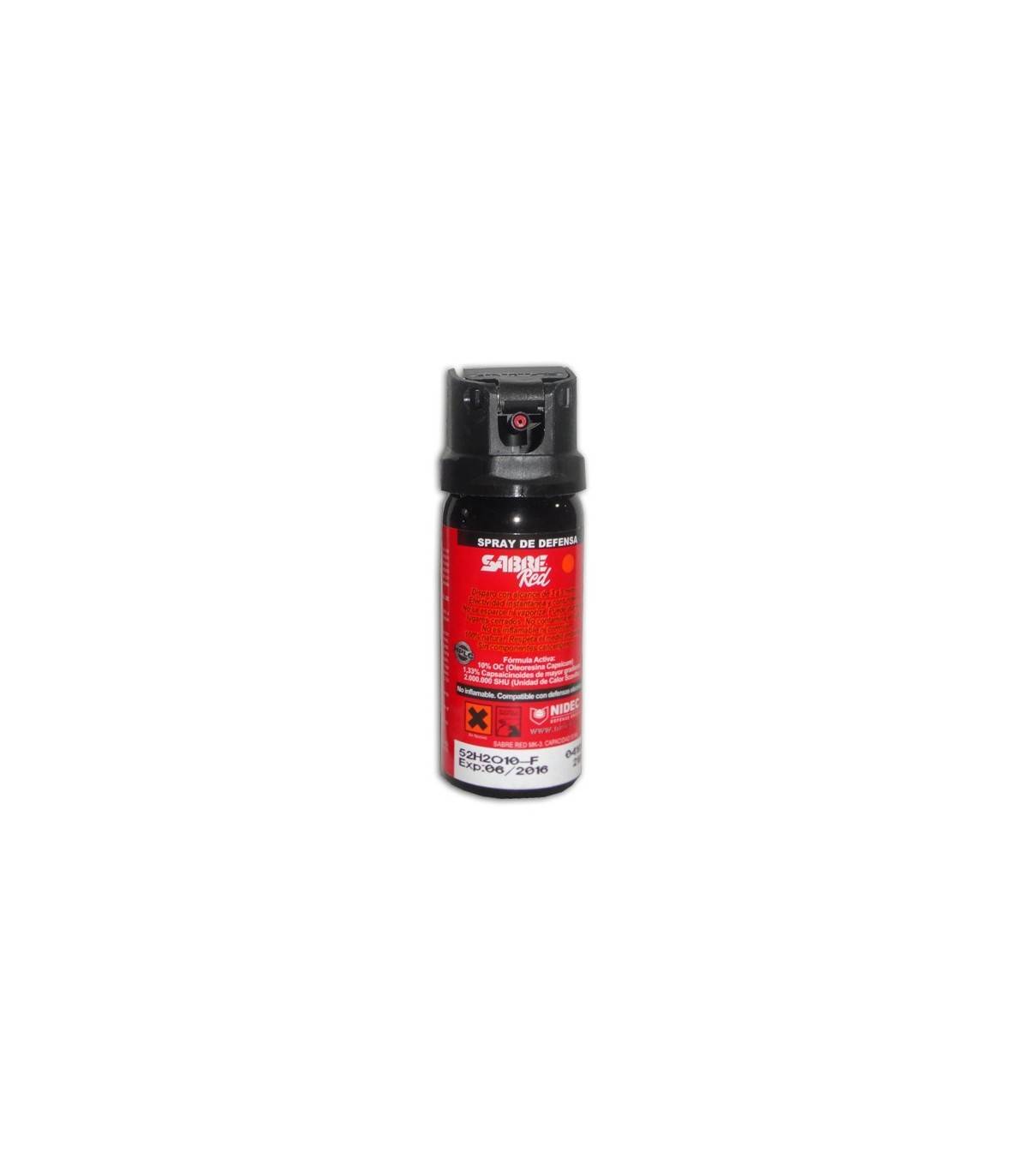SPRAY de DEFENSA de PIMIENTA SABRE RED. ESPUMA. Tamaño MK-3 (50ml.). Homologado